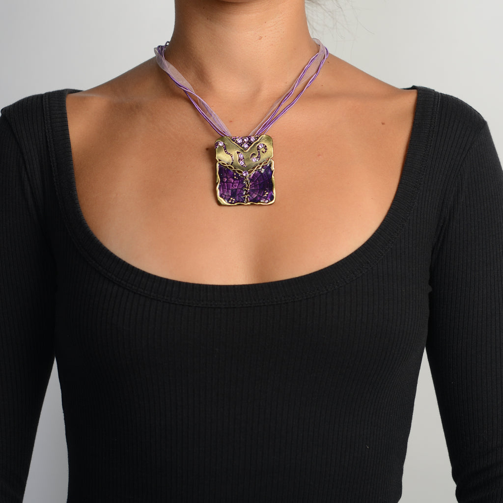 PURPLE LAYERED NECKLACE