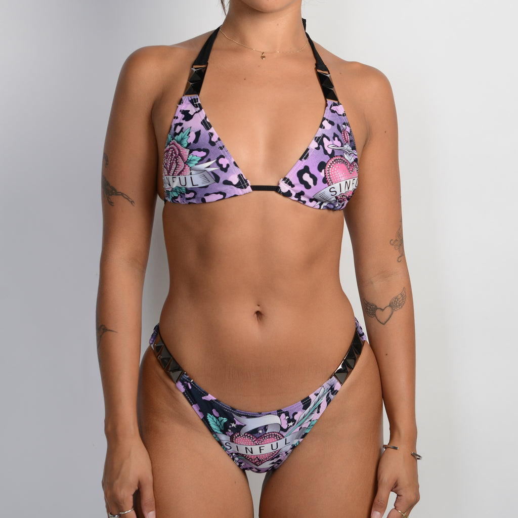 LILAC CHEETAH BIKINI SET