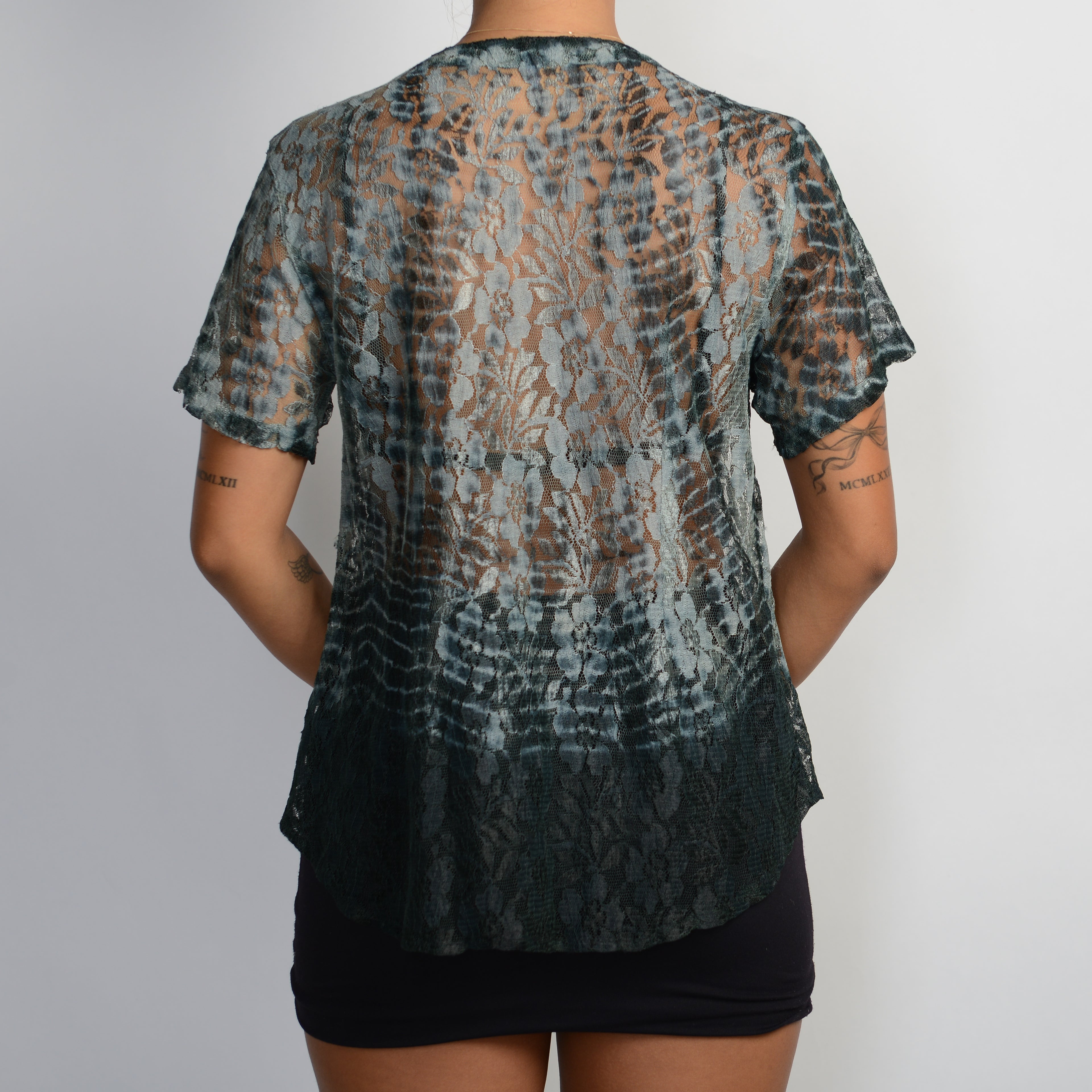 TIE DYE LACE BLOUSE