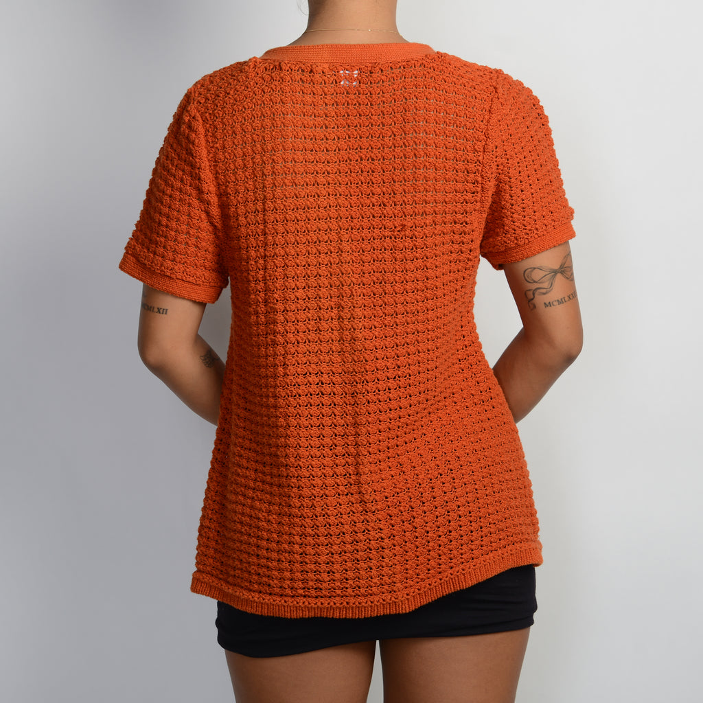ORANGE KNIT TOP