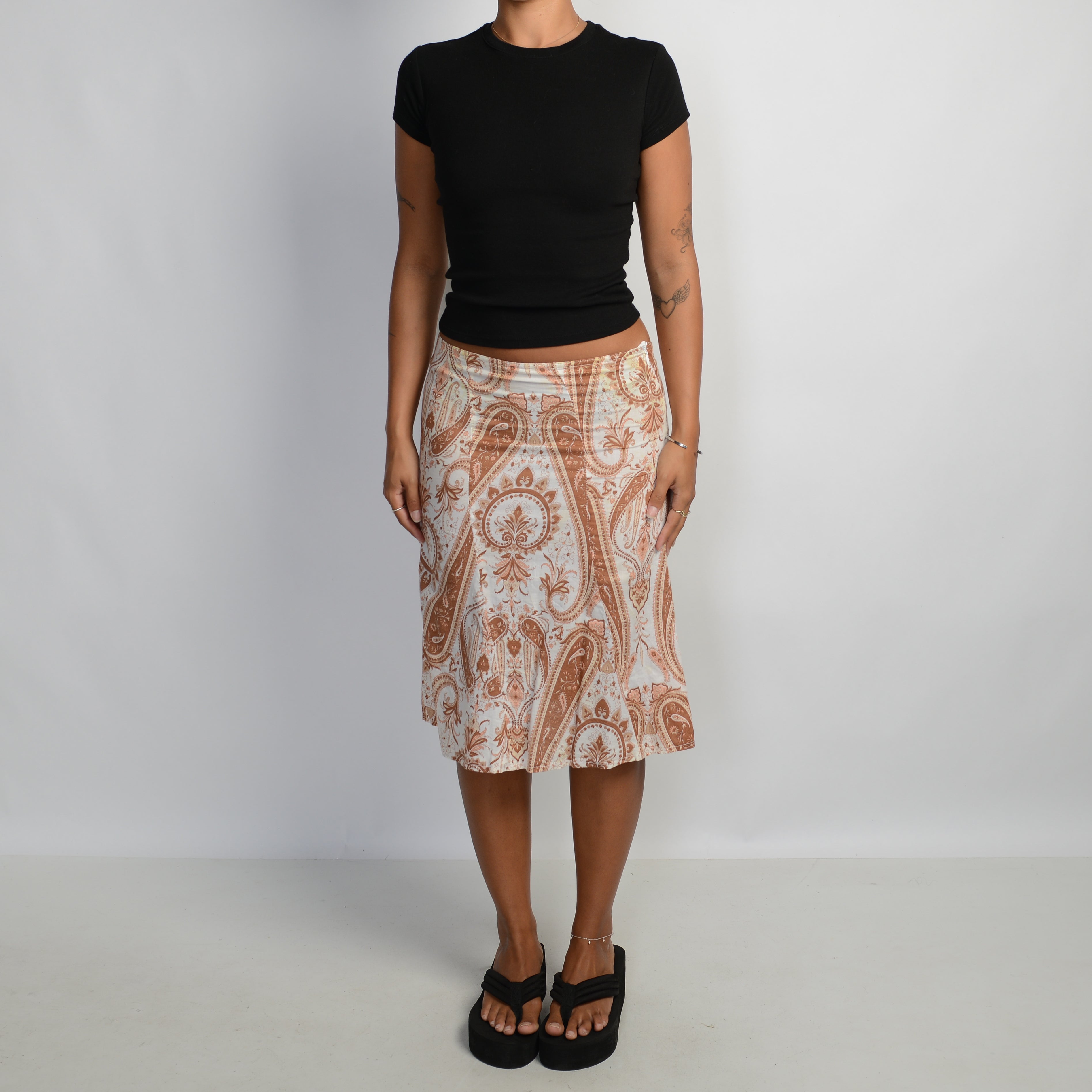 PAISLEY MIDI SKIRT