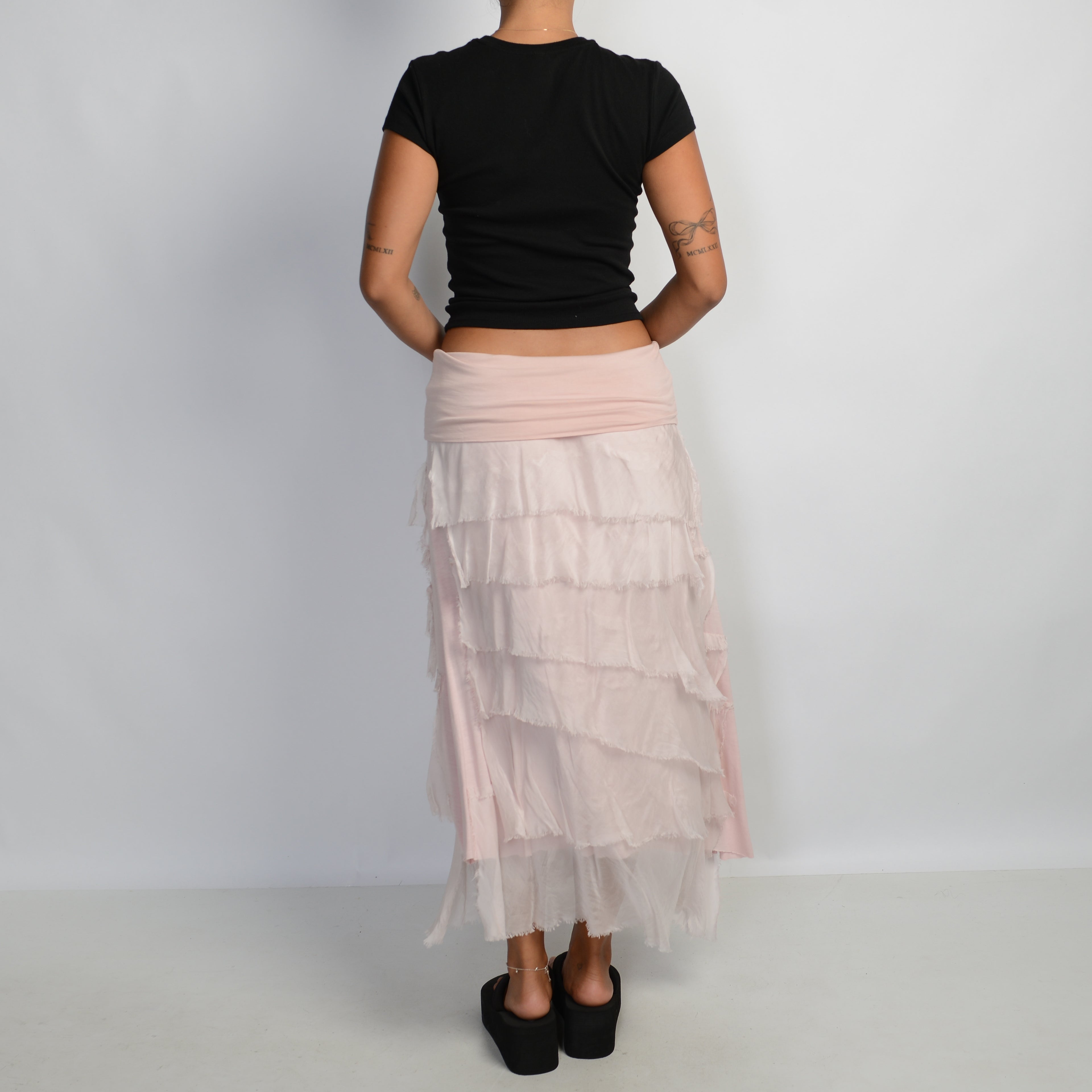PALE PINK LAYERED SKIRT