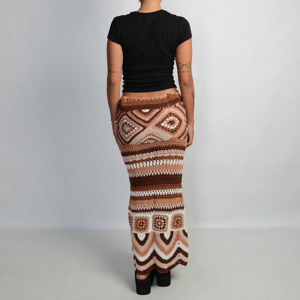 BROWN CROCHET SKIRT / DRESS