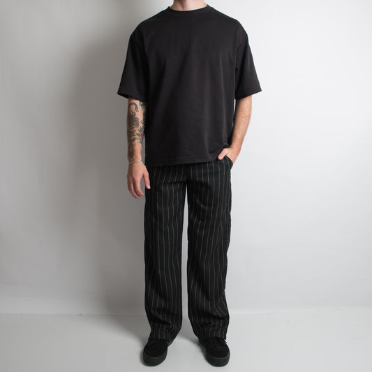 BLACK PINSTRIPE PANTS