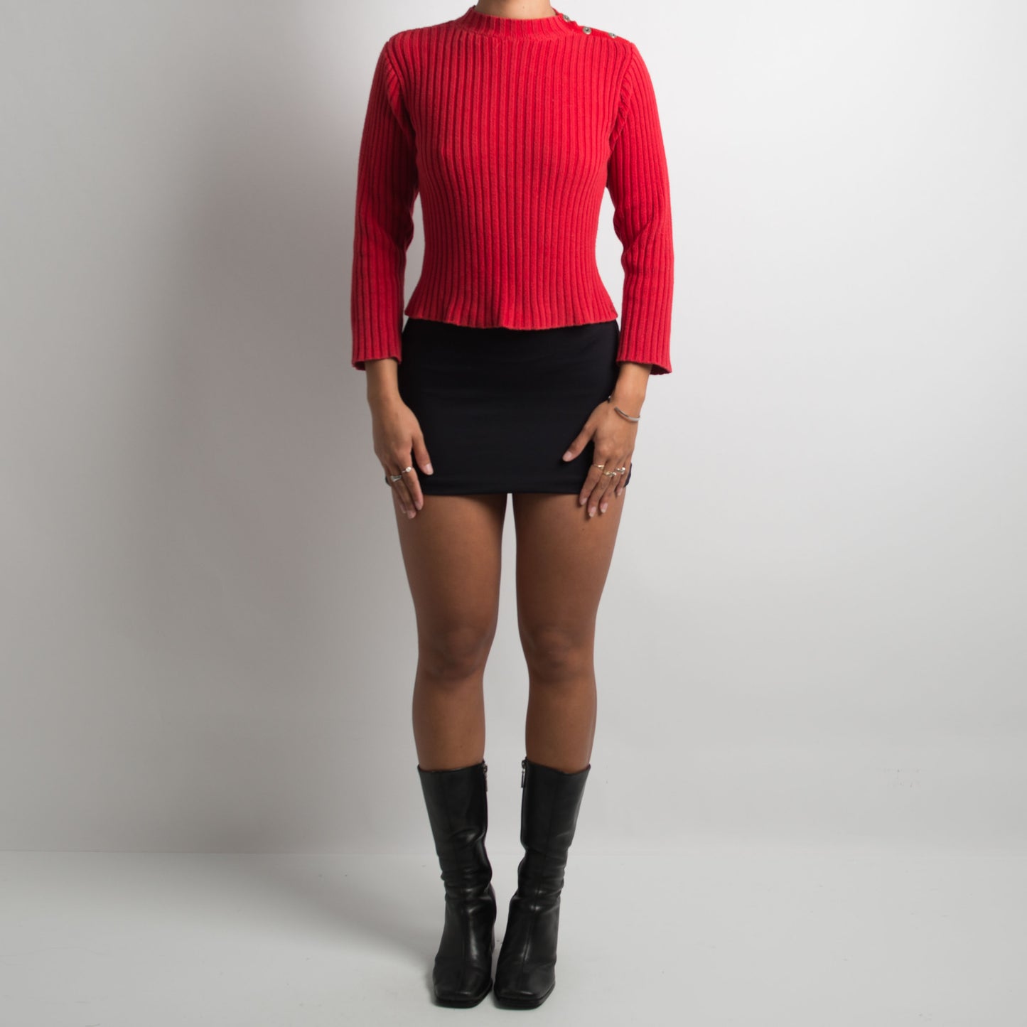 PULL EN MAILLE ROUGE