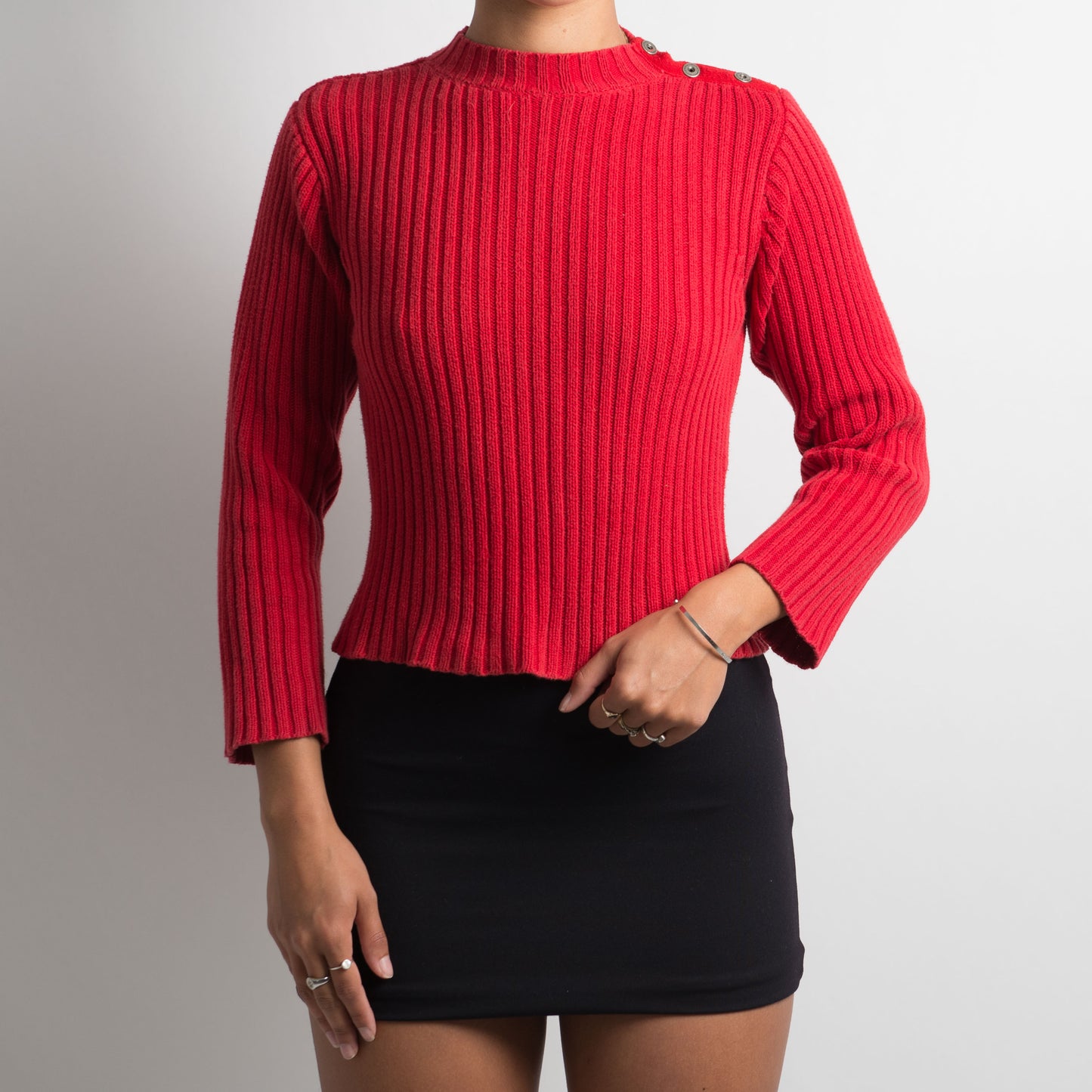 PULL EN MAILLE ROUGE