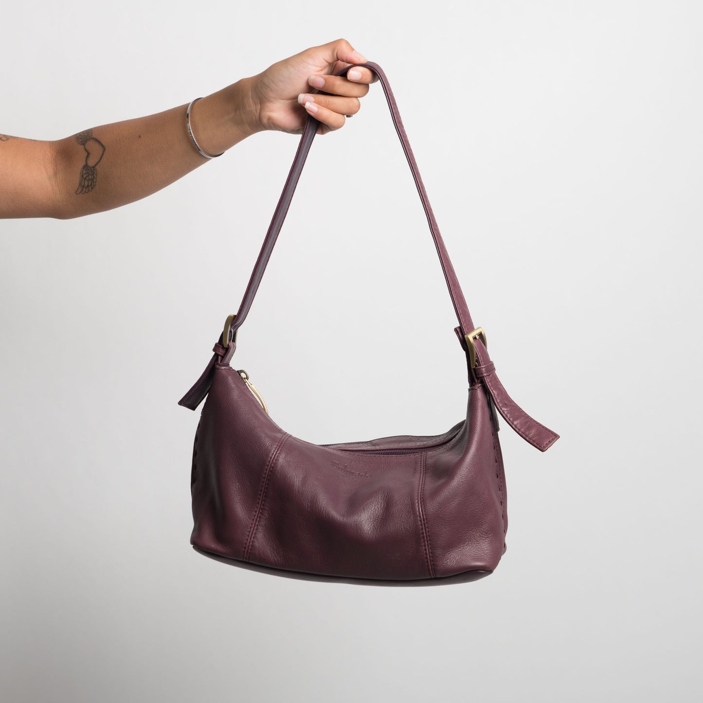 SAC À MAIN EN CUIR VIOLET