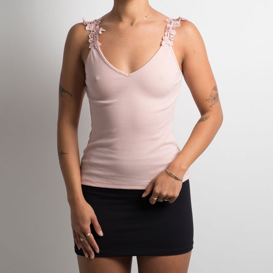 PINK RIBBED CAMISOLE