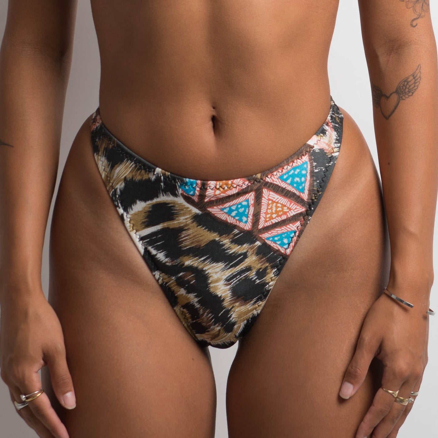 ANIMAL PRINT THONG BIKINI BOTTOM