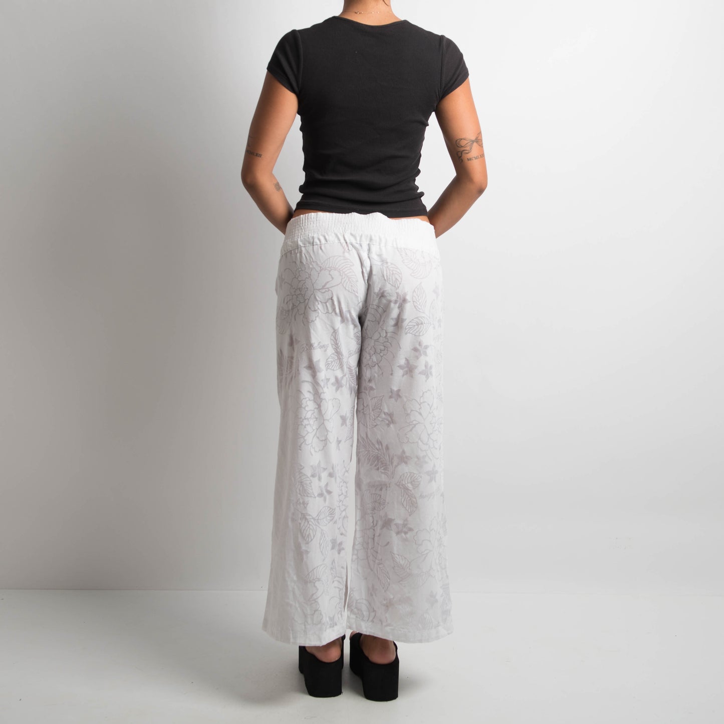 WHITE SHEER COTTON PANTS