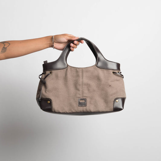 TAUPE SUEDETTE BAG