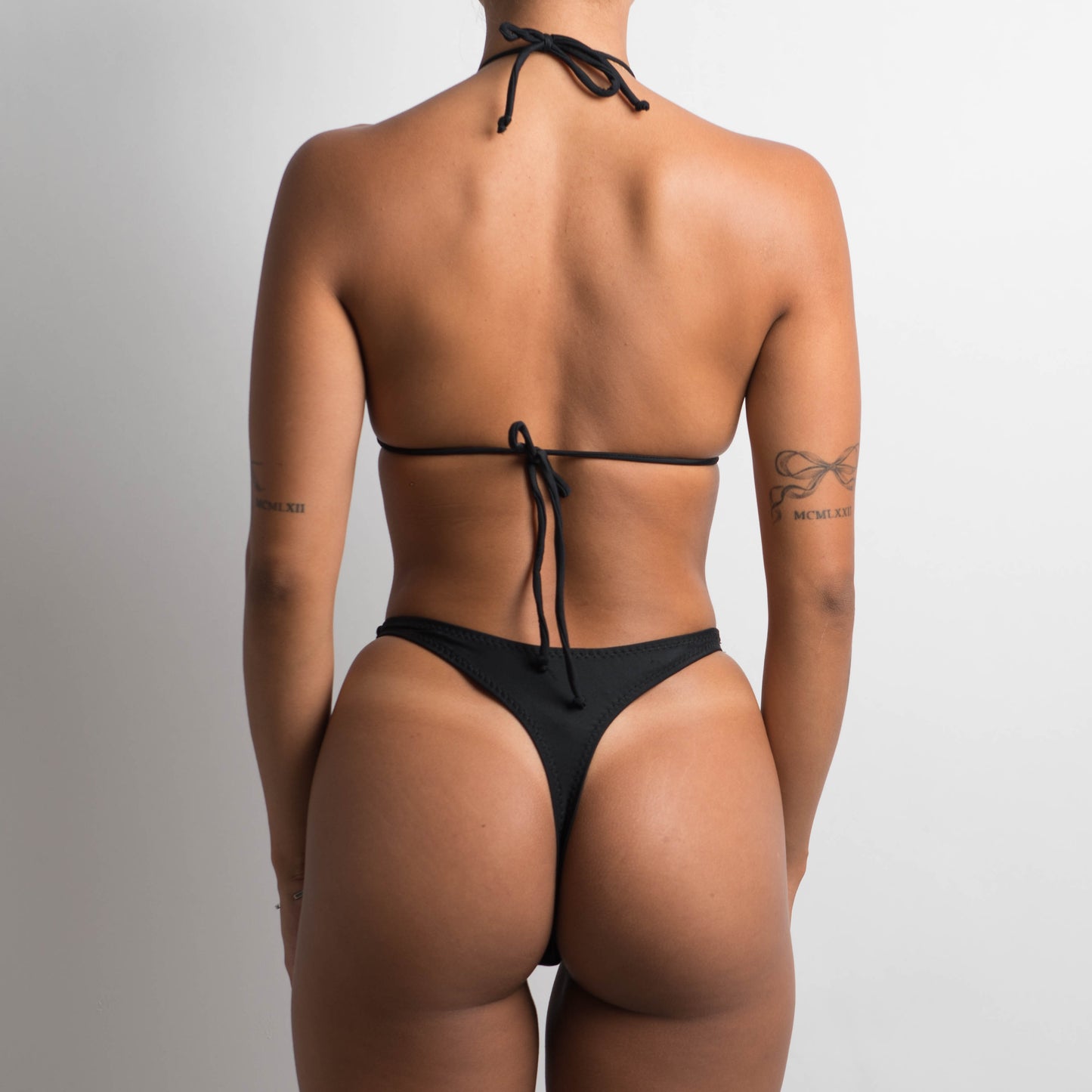 BLACK THONG BIKINI BOTTOM