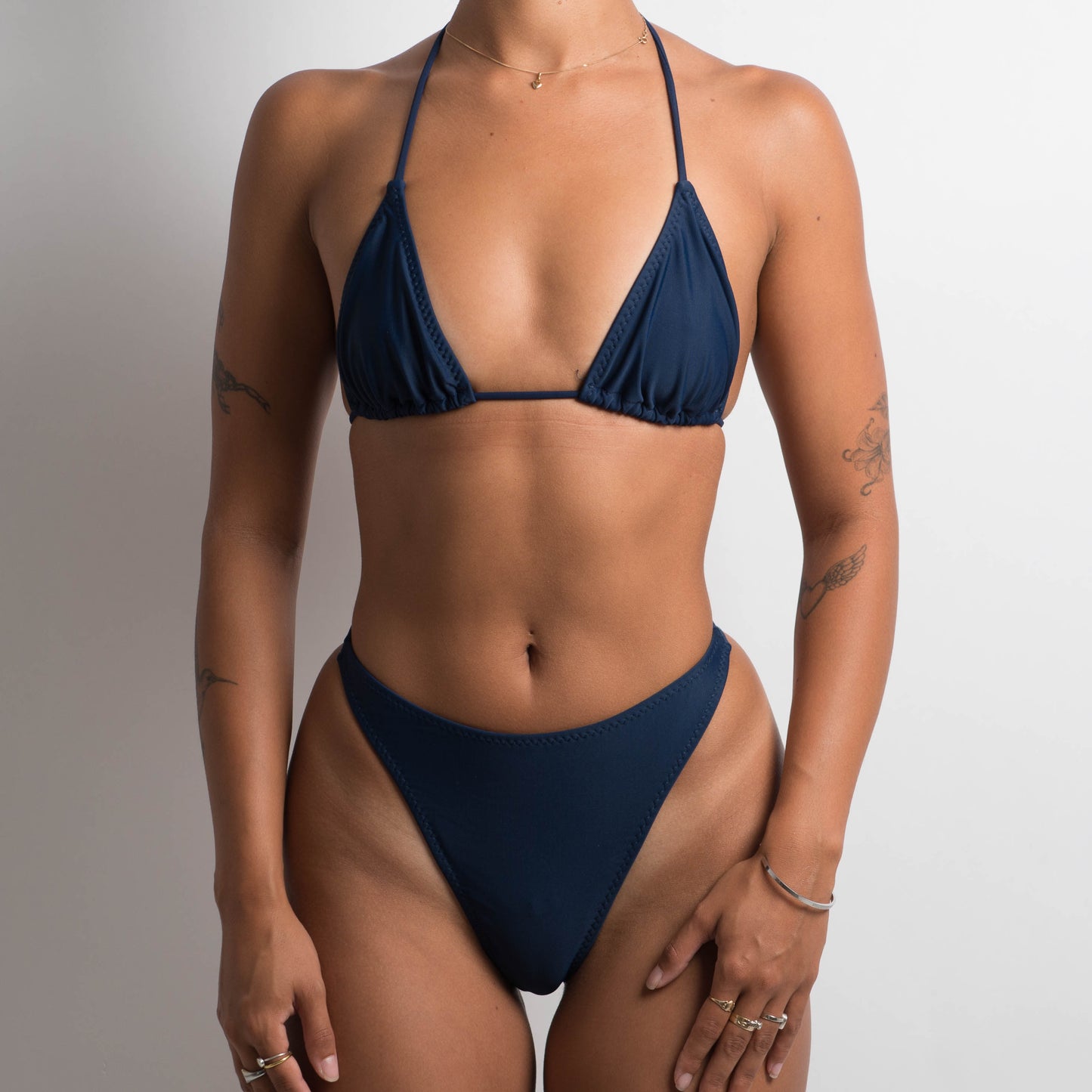 NAVY THONG BIKINI BOTTOM