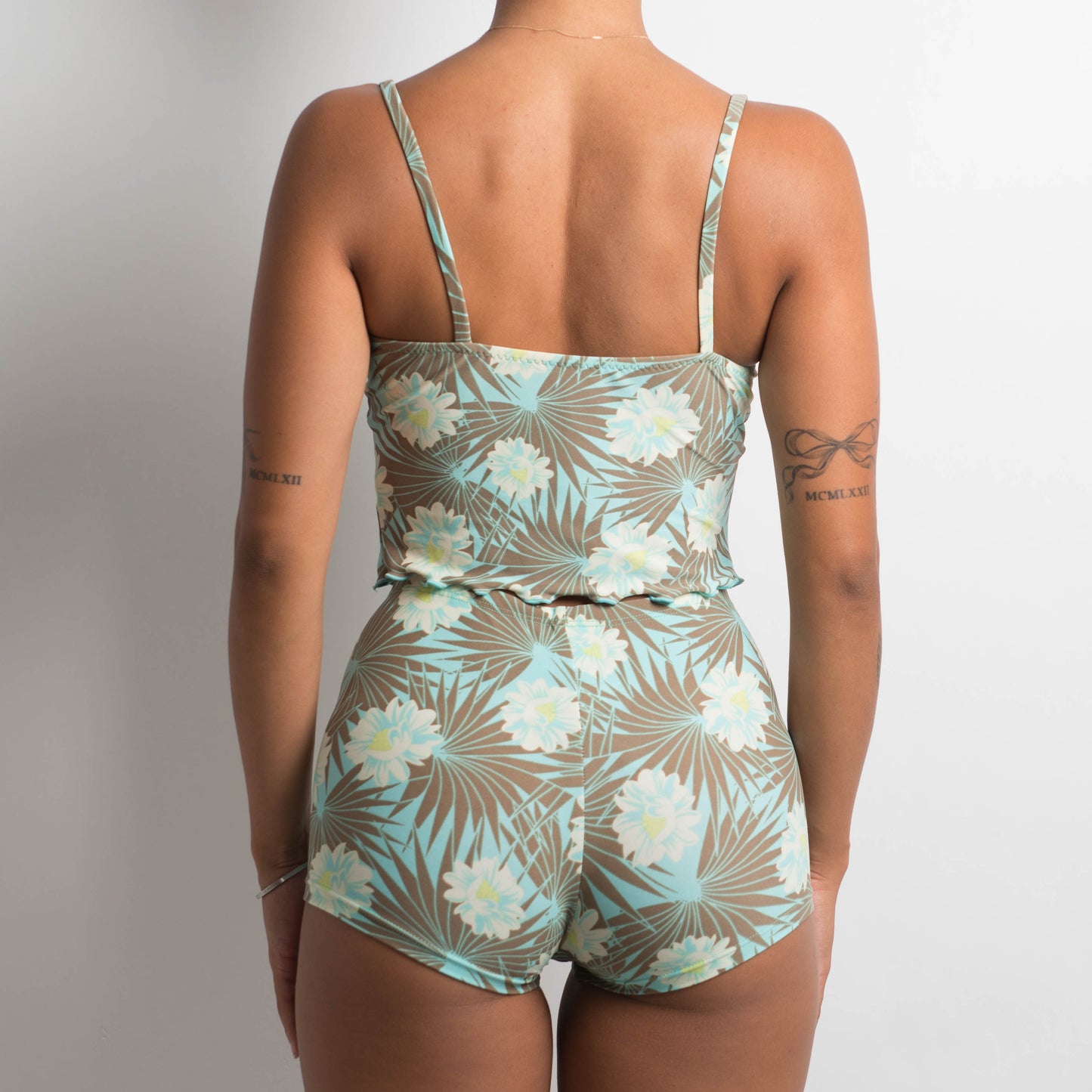 MINT PALM TANKINI CROP