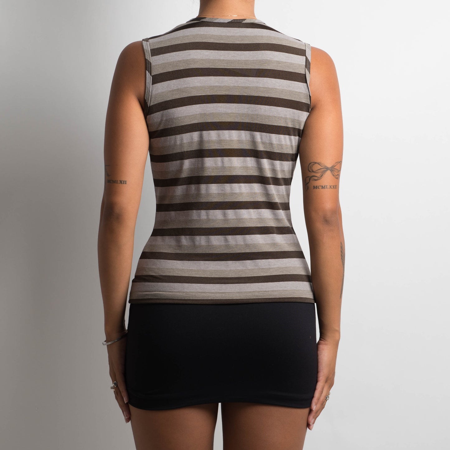 GREY STRIPED TANK TOP