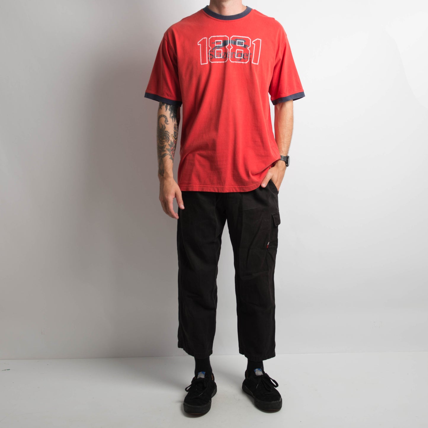 RED SLAZENGER RINGER TSHIRT