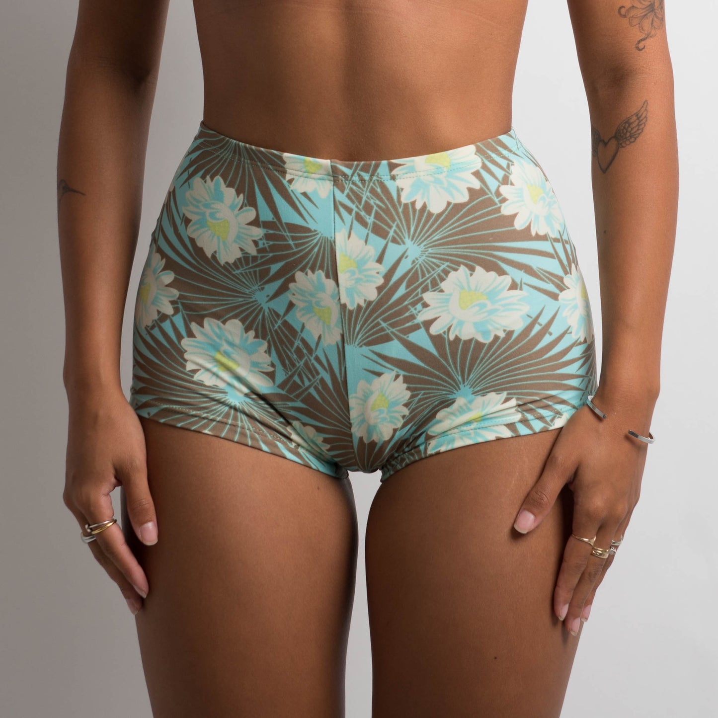 MINT PALM SWIM SHORTS