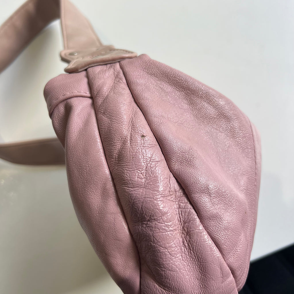 PINK LEATHER SHOULDER BAG