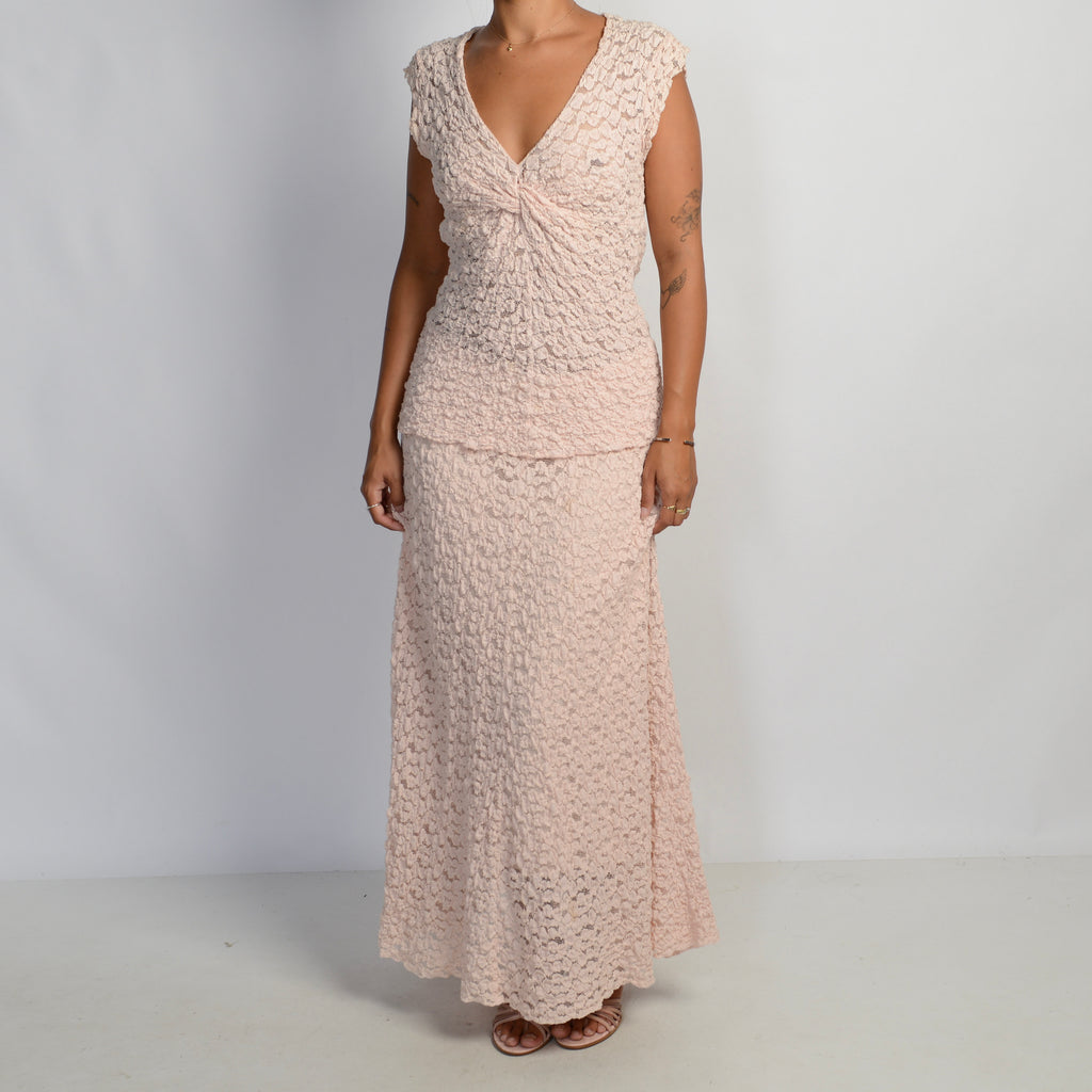 PINK TEXTURED 2 PIECE SET