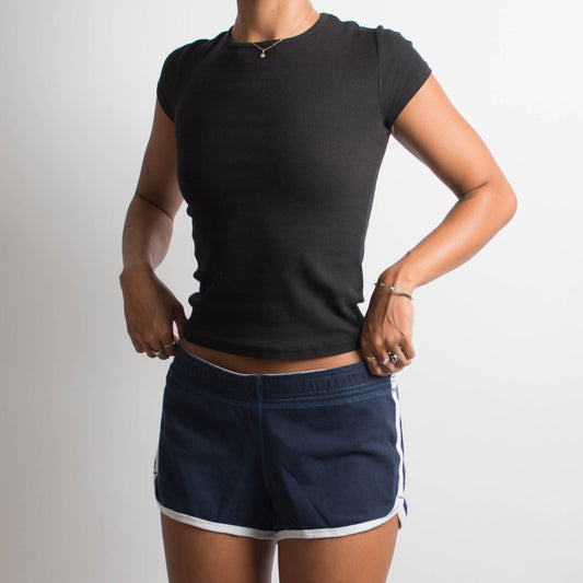 NAVY MINI SHORTS