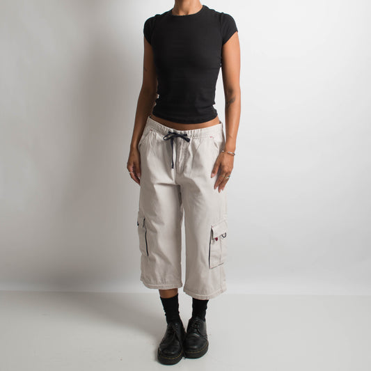 PANTALON CARGO 3/4 CRÈME