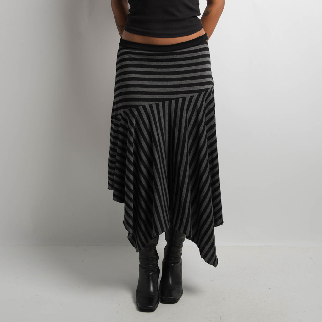 STRIPED ASYMMETRIC SKIRT