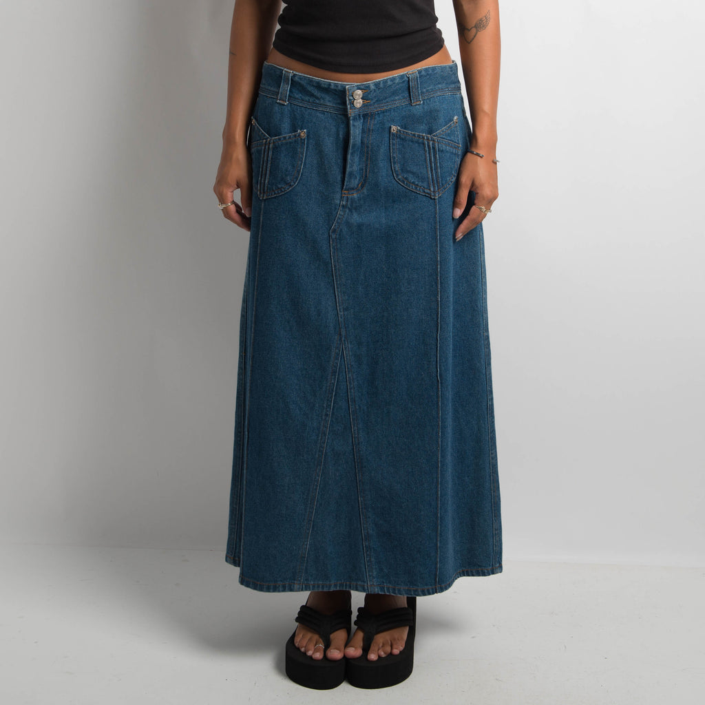 LONGLINE DENIM SKIRT