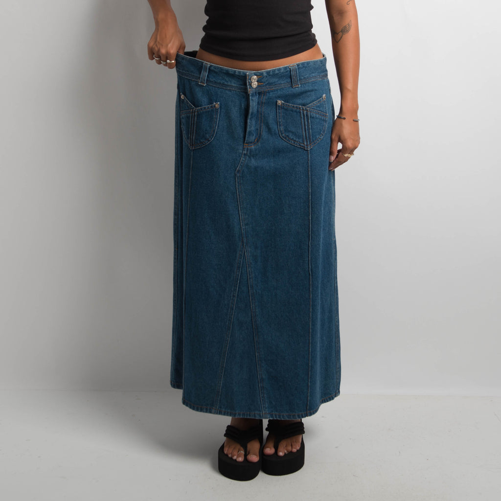 LONGLINE DENIM SKIRT