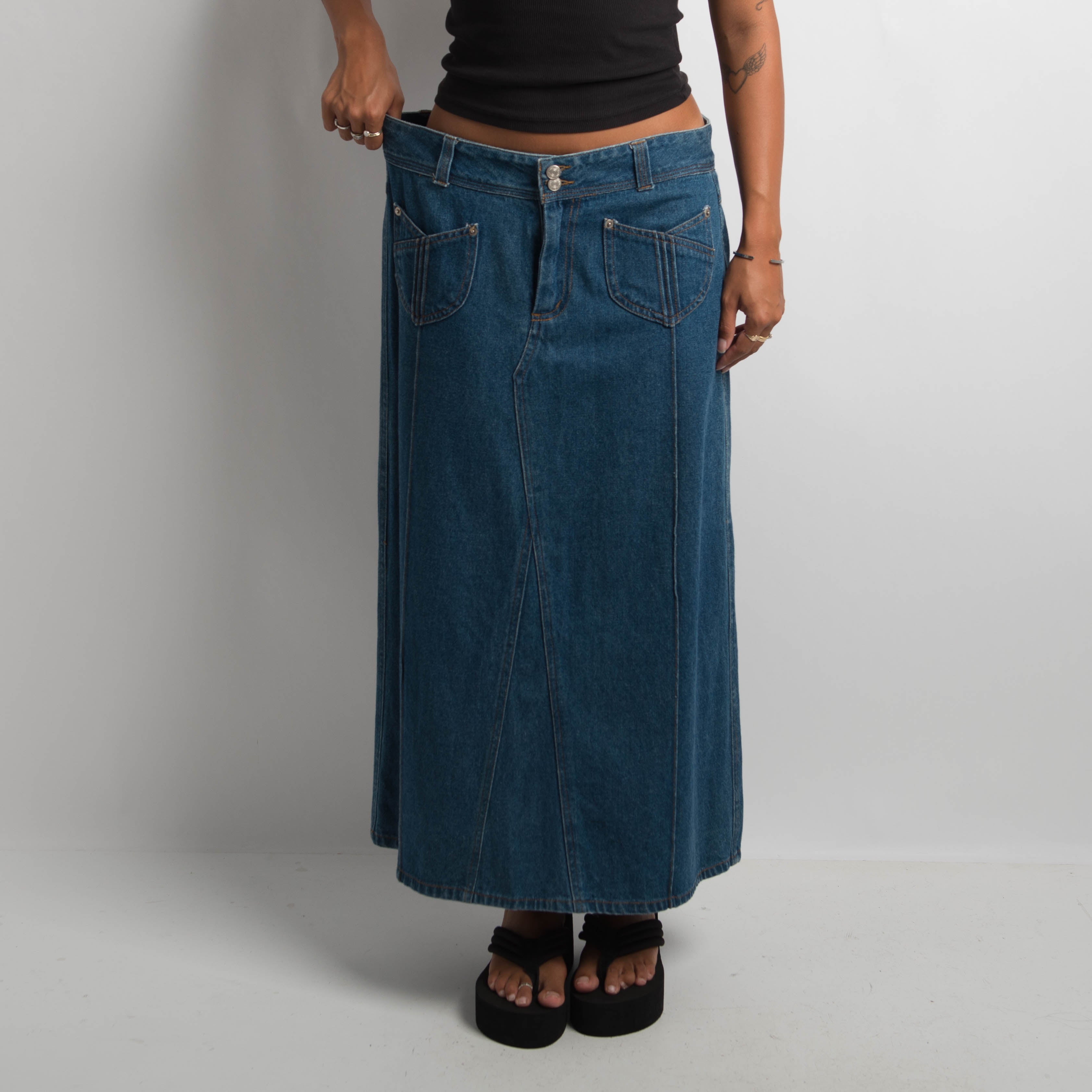 LONGLINE DENIM SKIRT