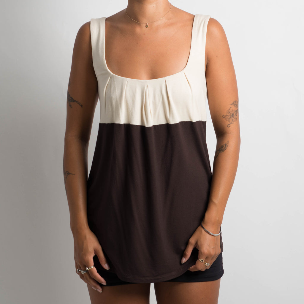 BROWN TWO TONE TOP
