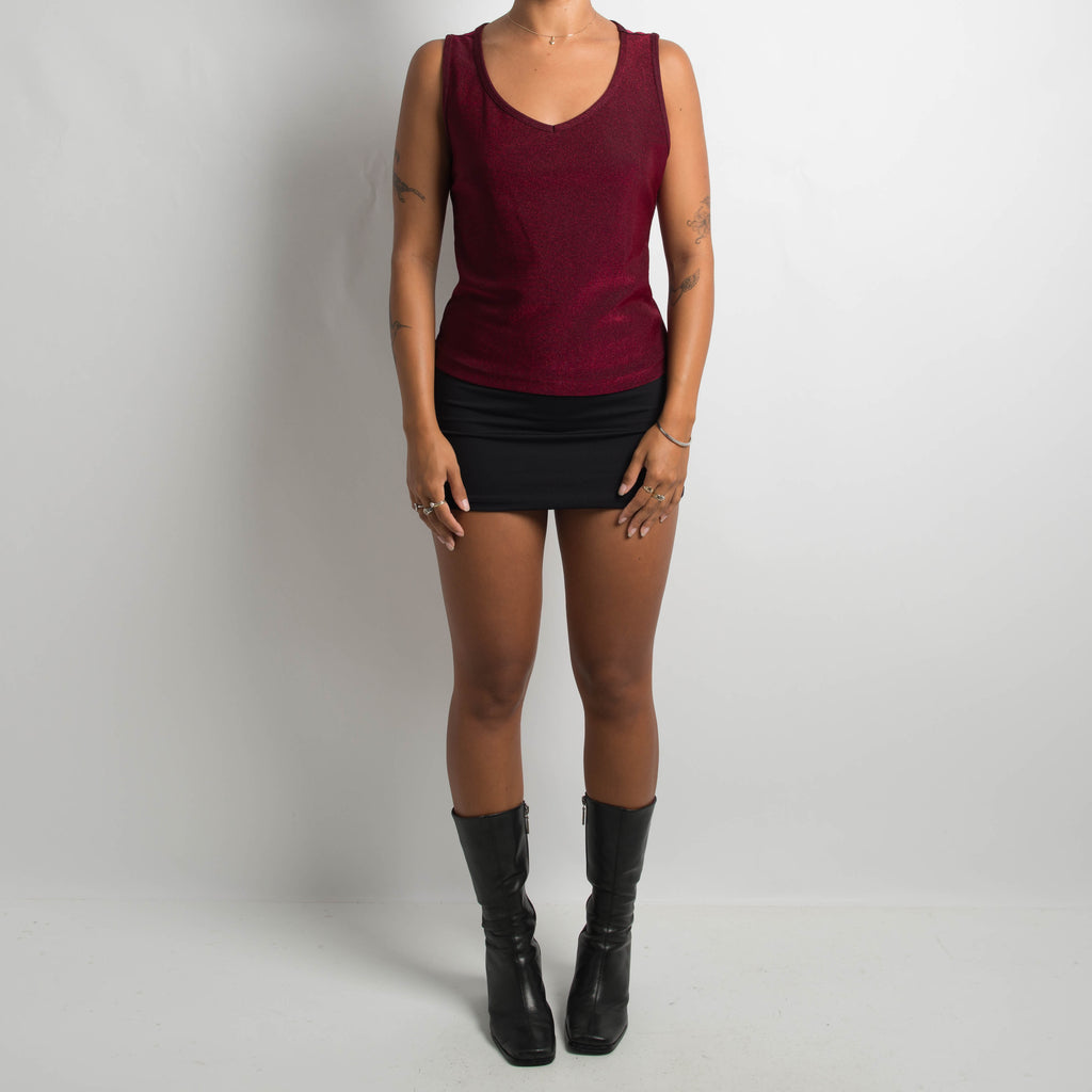 RED METALLIC TOP