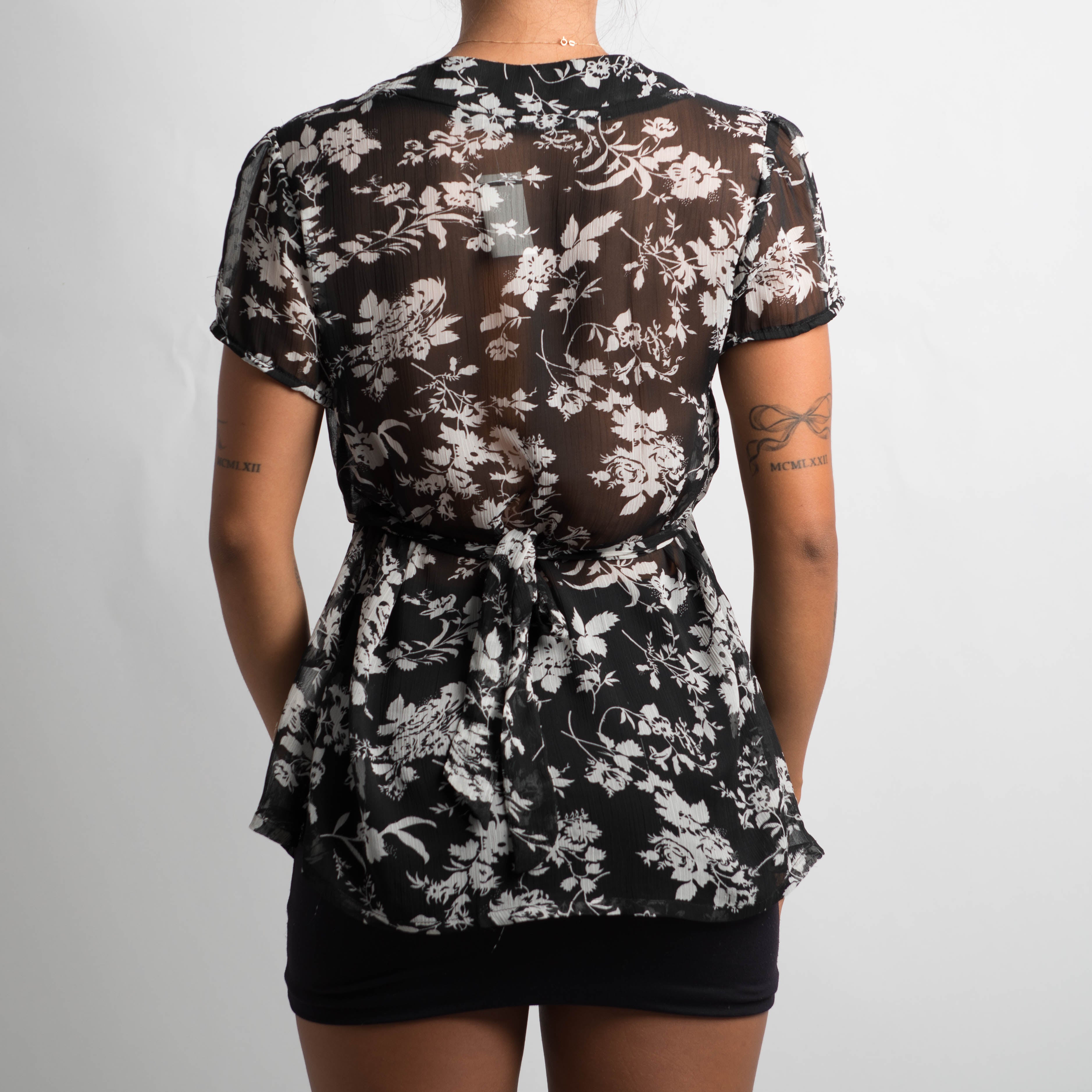 SHEER PATTERNED BLOUSE