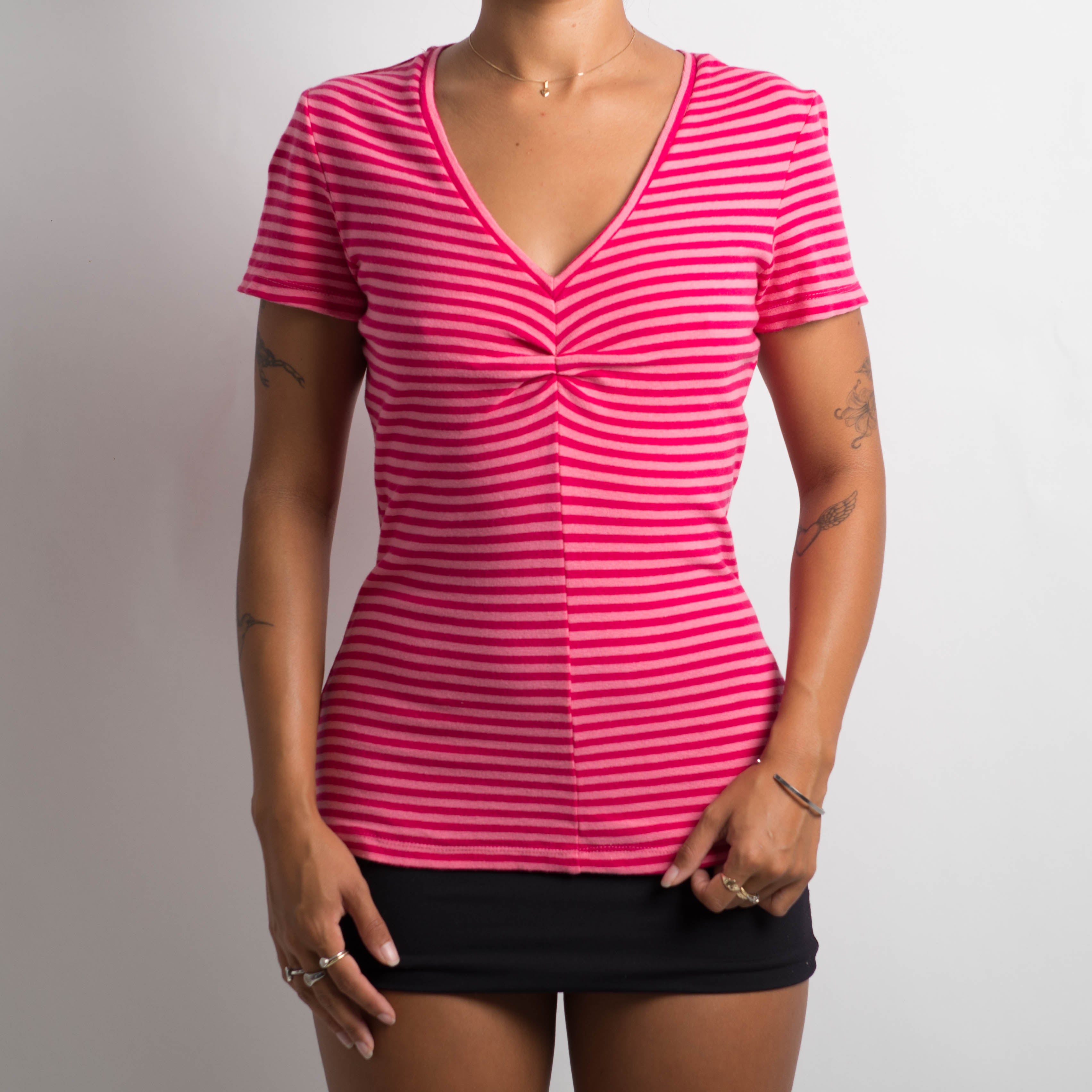 PINK STRIPED TSHIRT