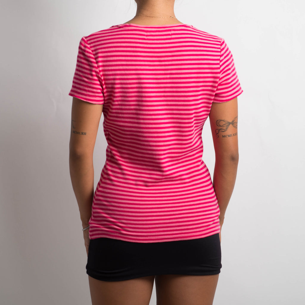 PINK STRIPED TSHIRT