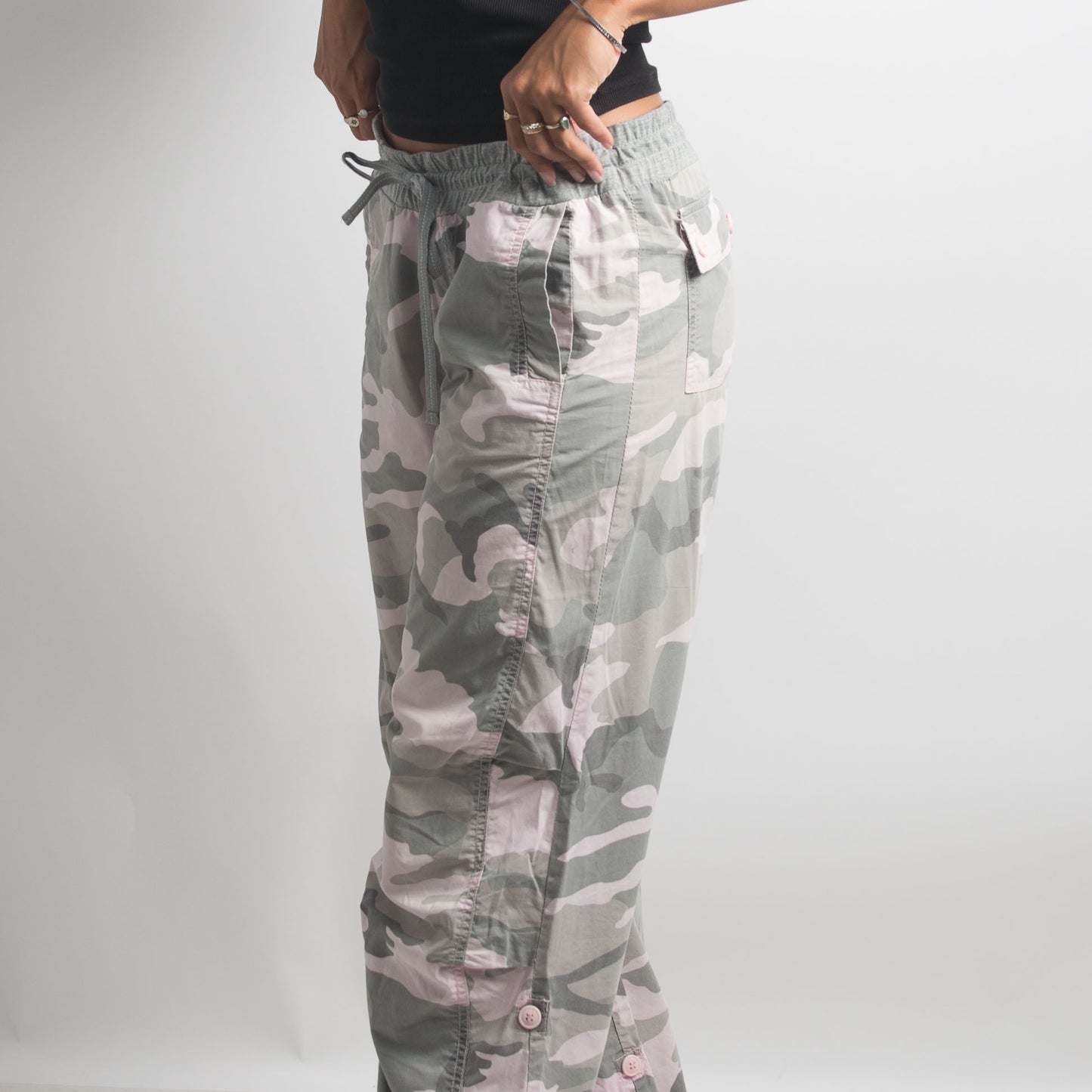 PANTALON CAMOUFLAGE ROSE