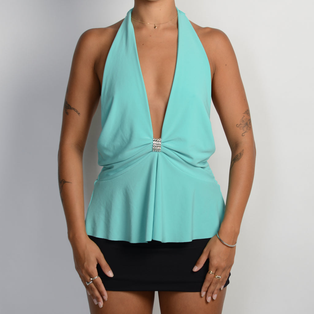 AQUA PLUNGE HALTER TOP