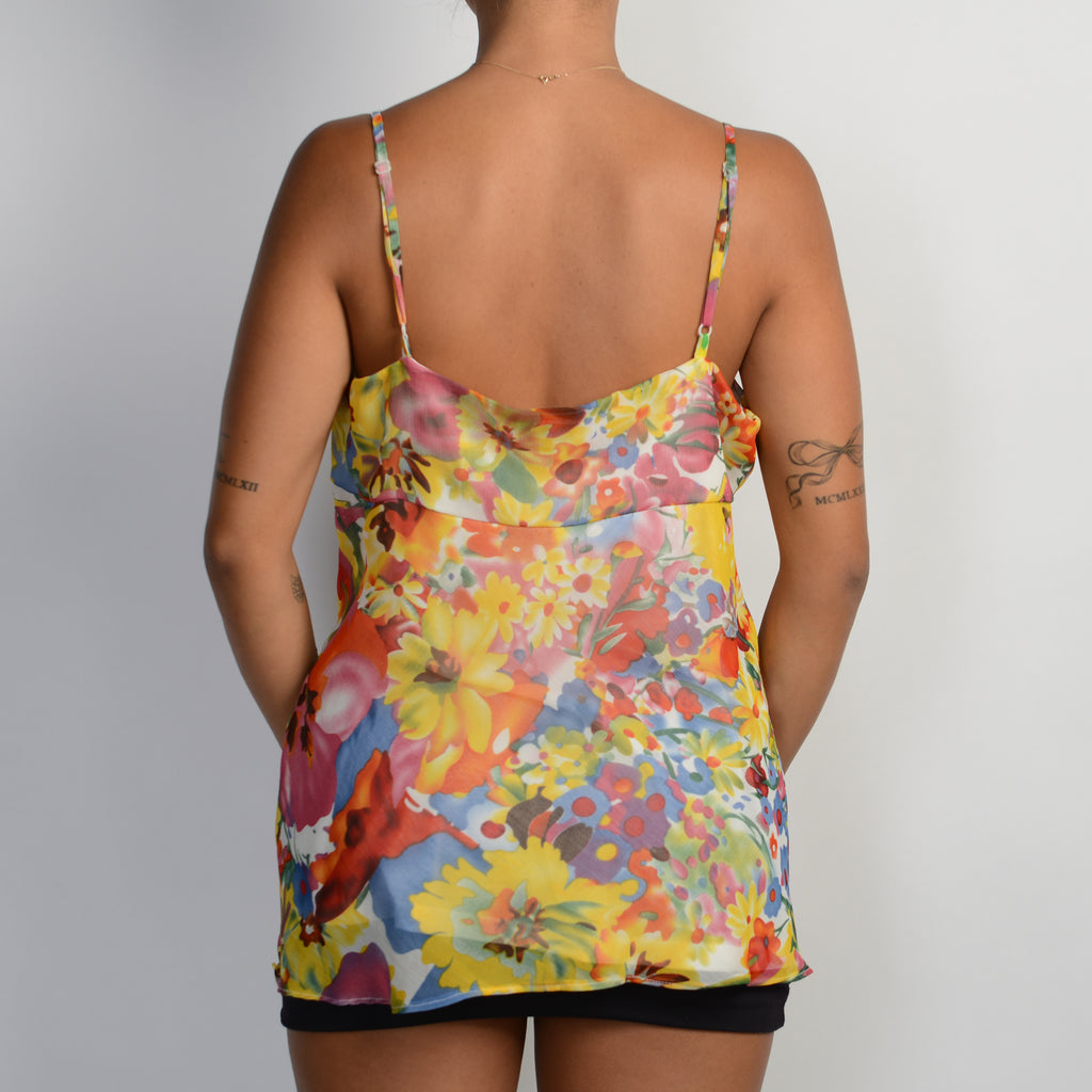 FLORAL RUFFLE TOP
