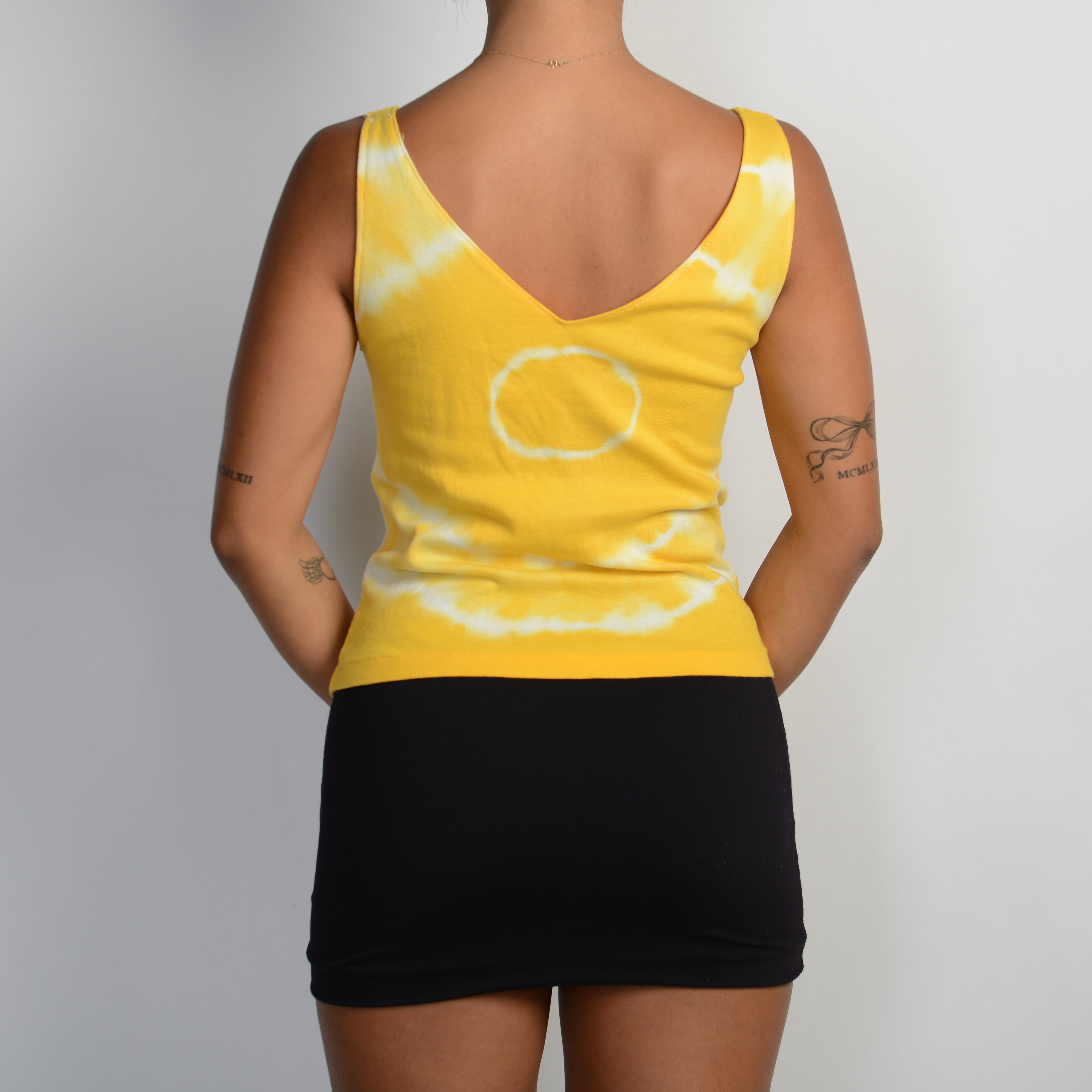 YELLOW TIE DYE TOP