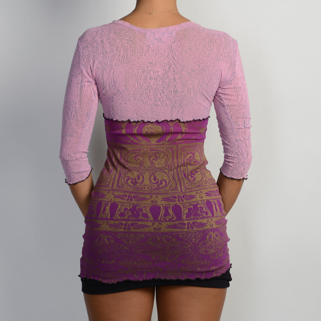 PURPLE MESH PATTERN TOP