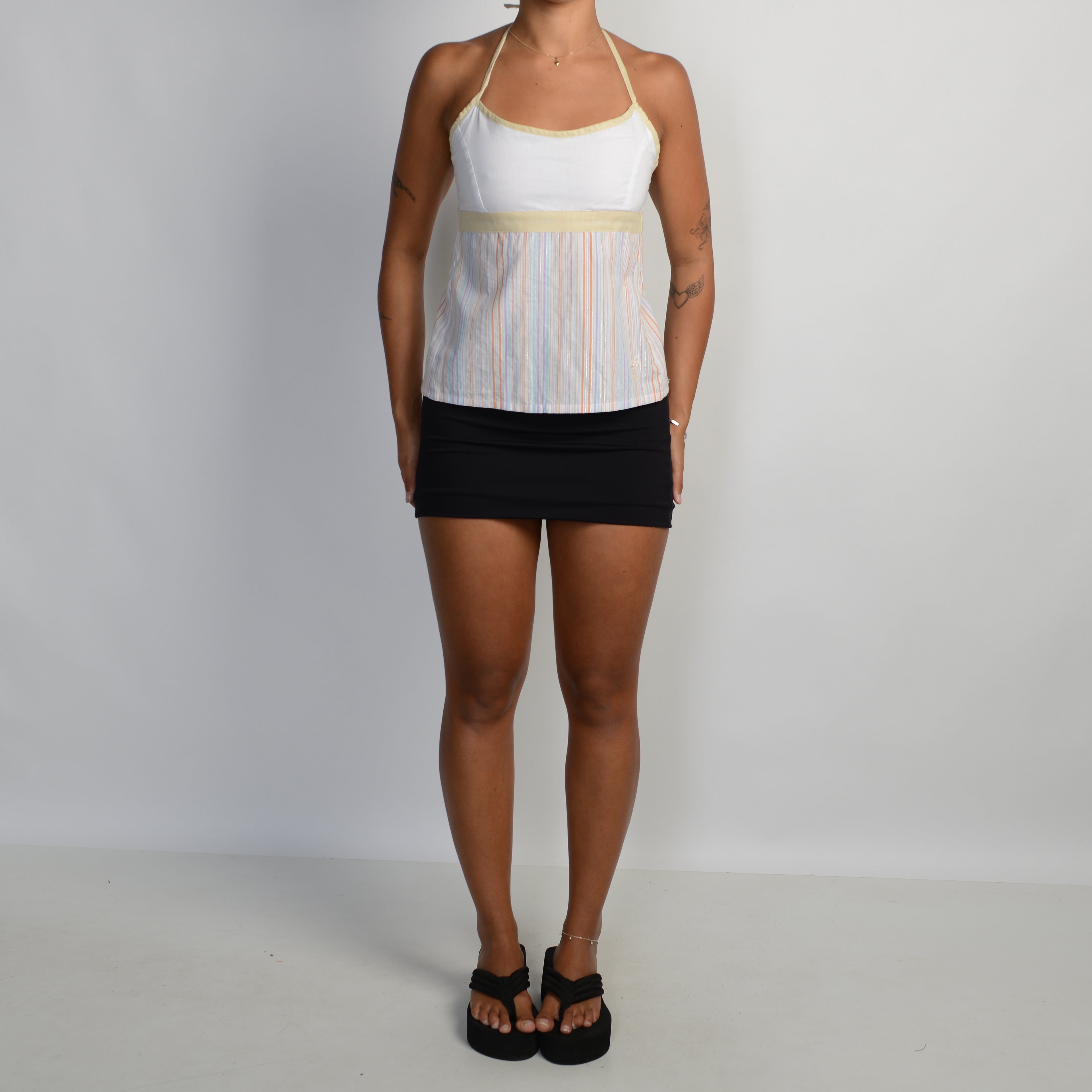 STRIPE HALTER TOP