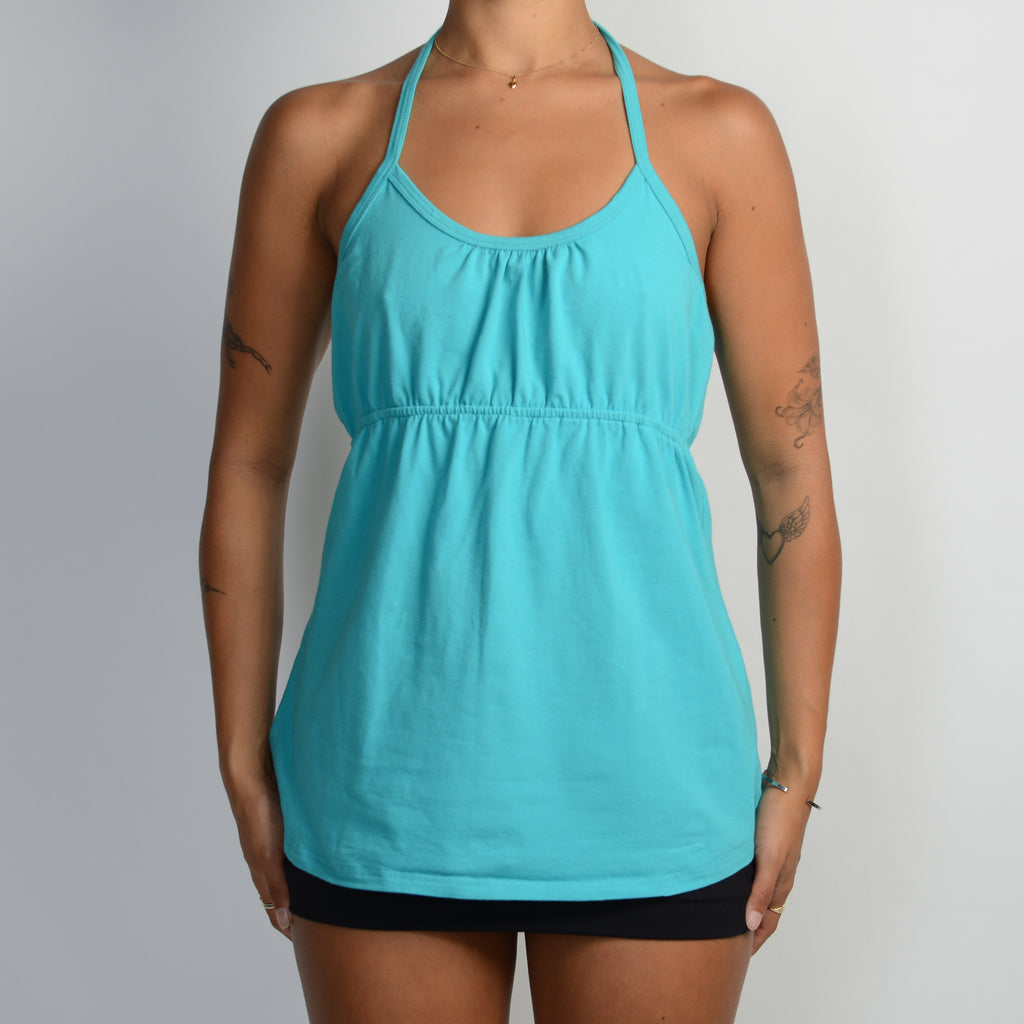 TURQUOISE HALTER TOP