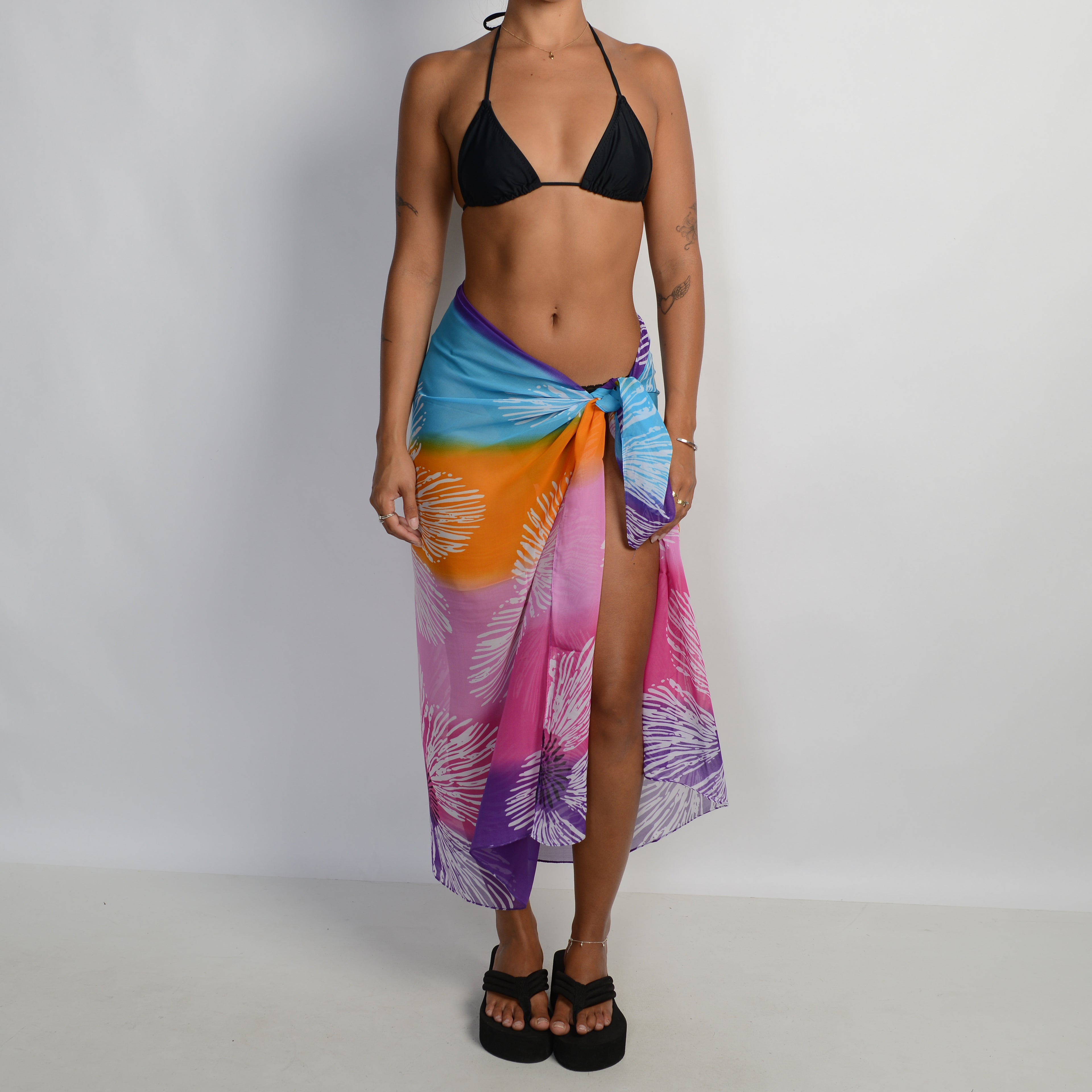 SHEER FLORAL SARONG