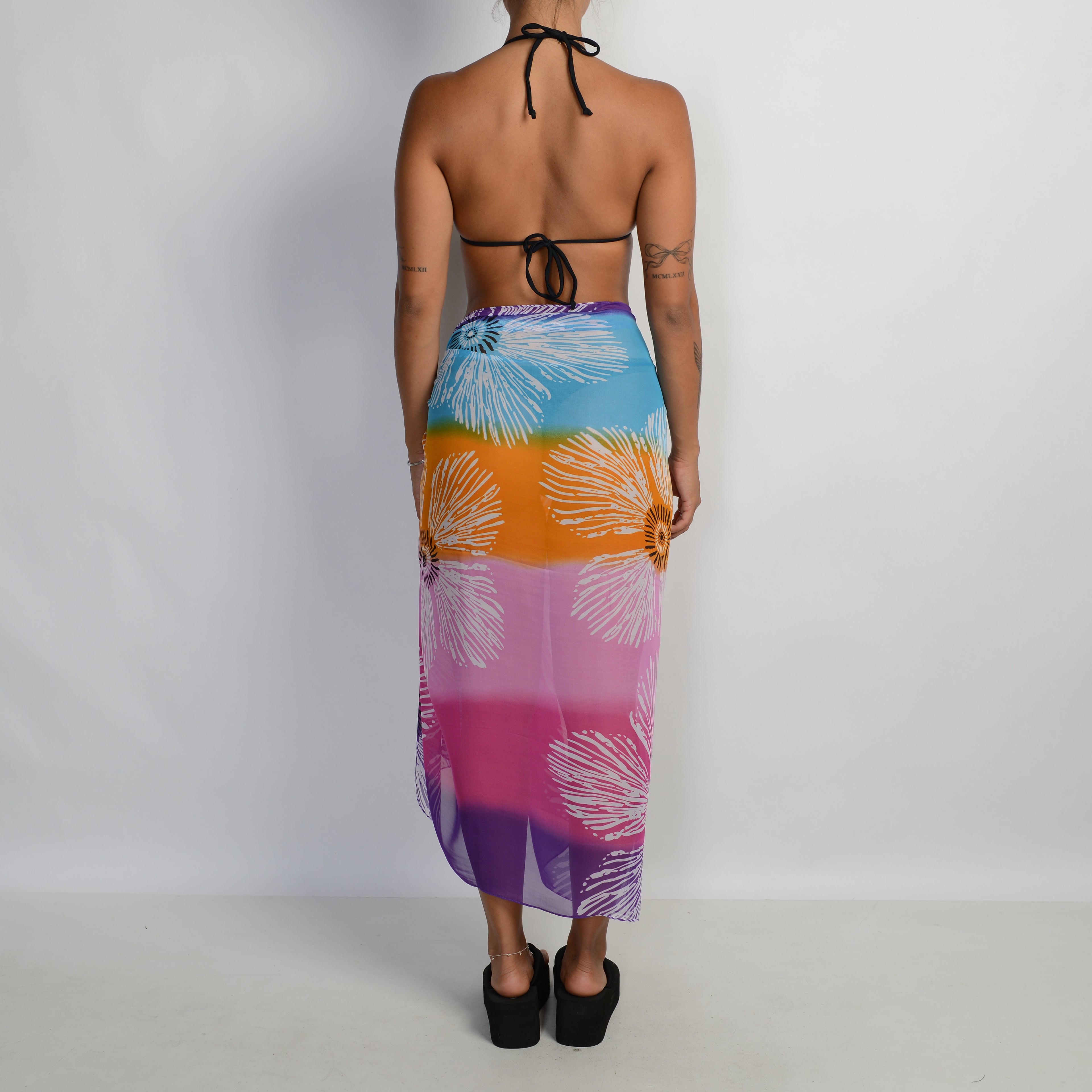 SHEER FLORAL SARONG