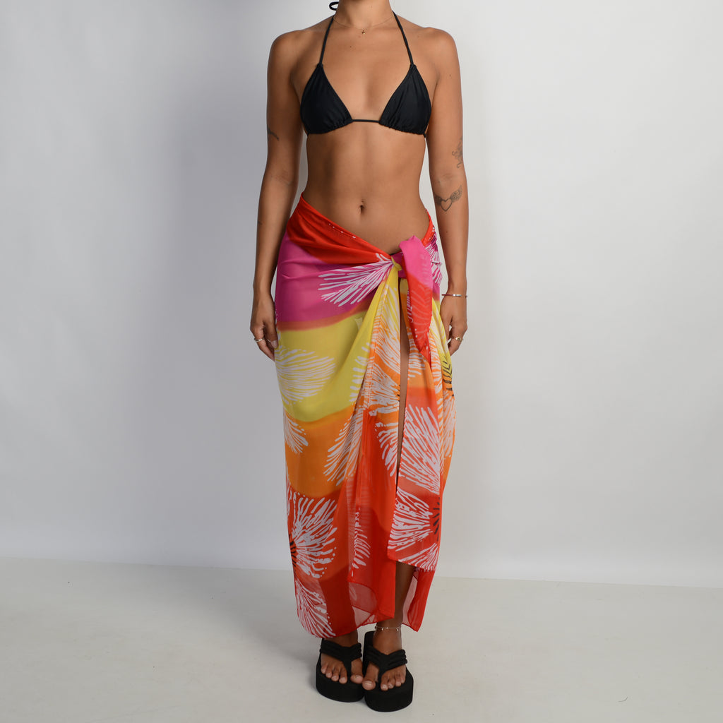 SHEER FLORAL SARONG