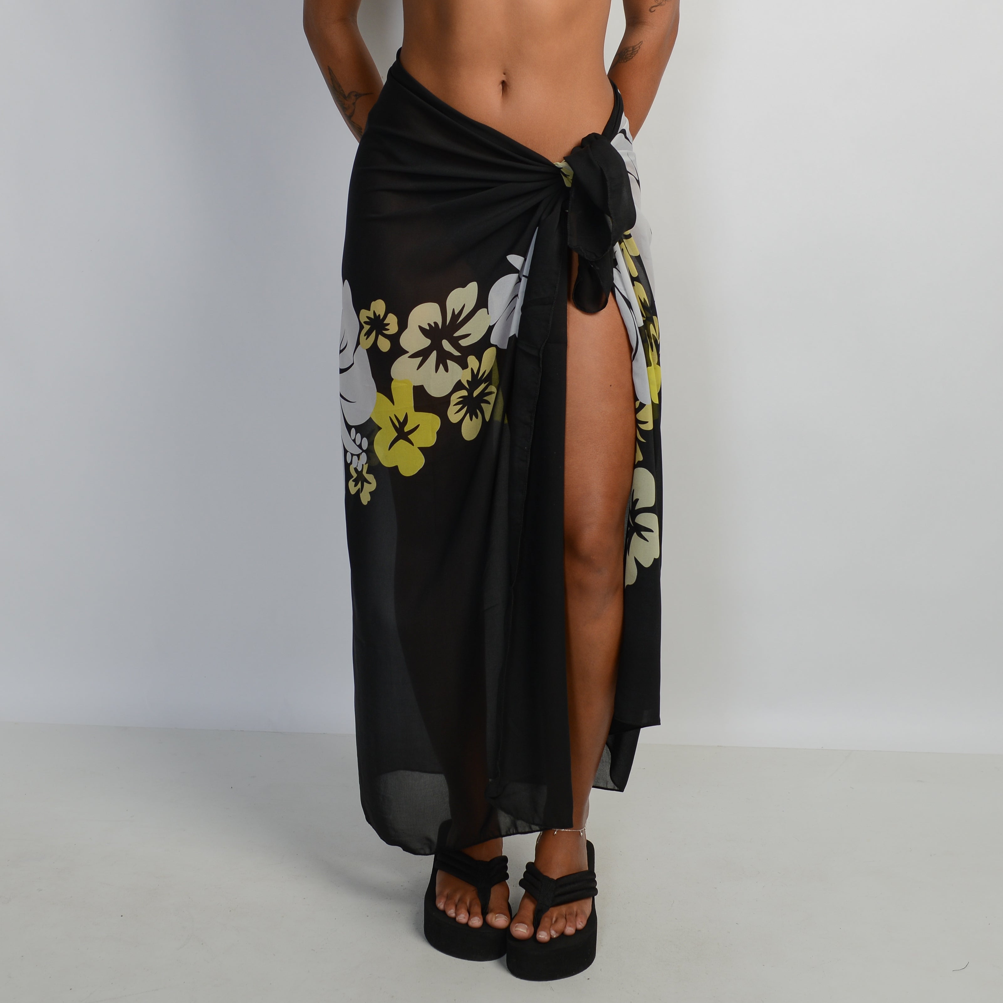 SHEER FLORAL SARONG
