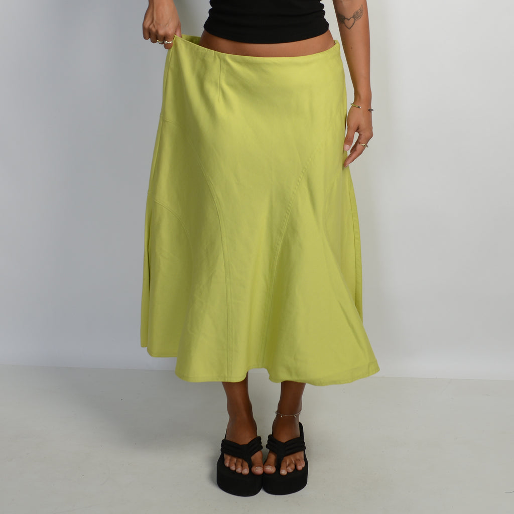 LIME LONGLINE SKIRT