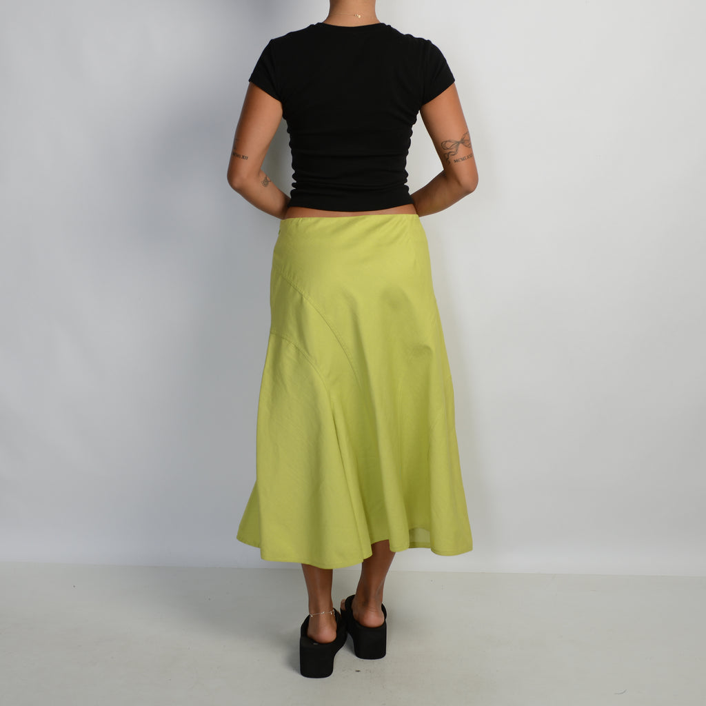 LIME LONGLINE SKIRT