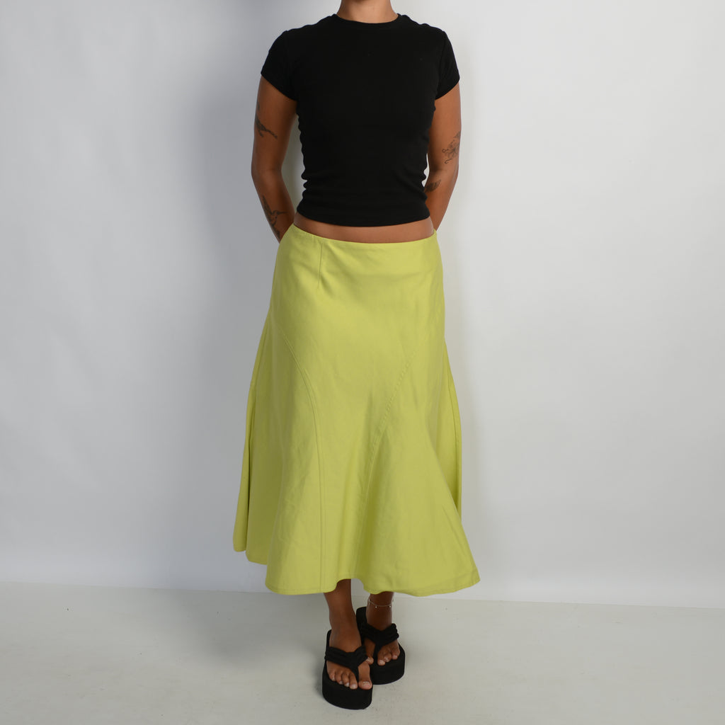 LIME LONGLINE SKIRT