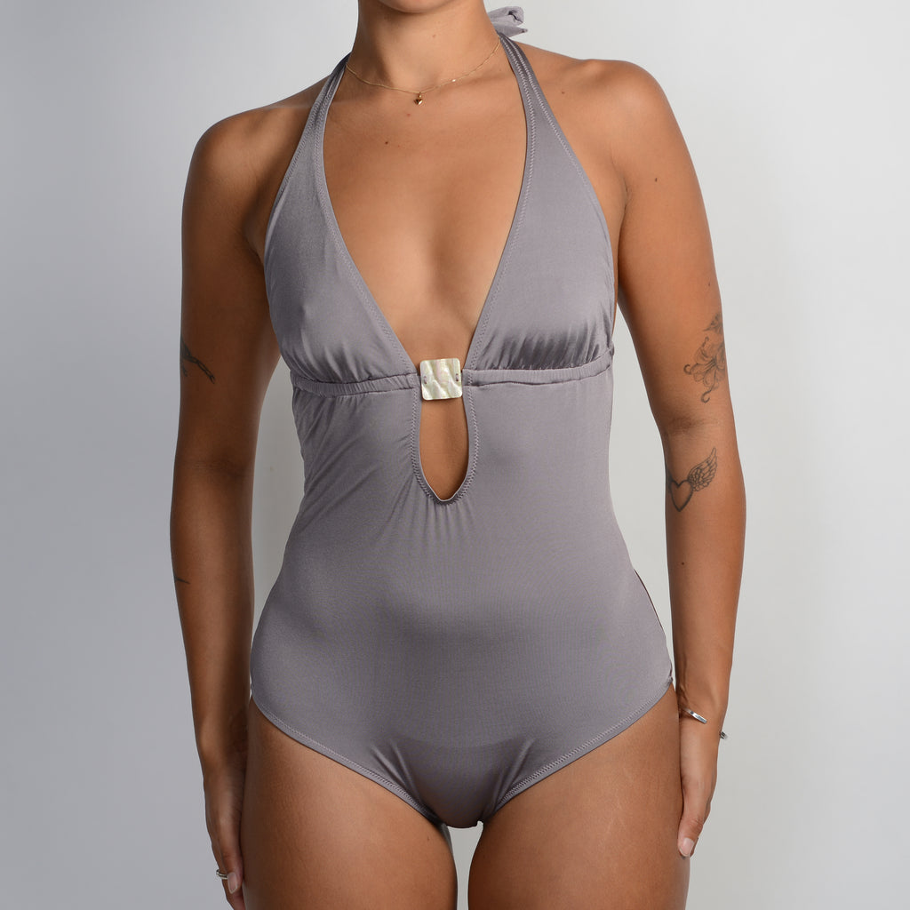GREY MAUVE ONE PIECE SWIMSUIT