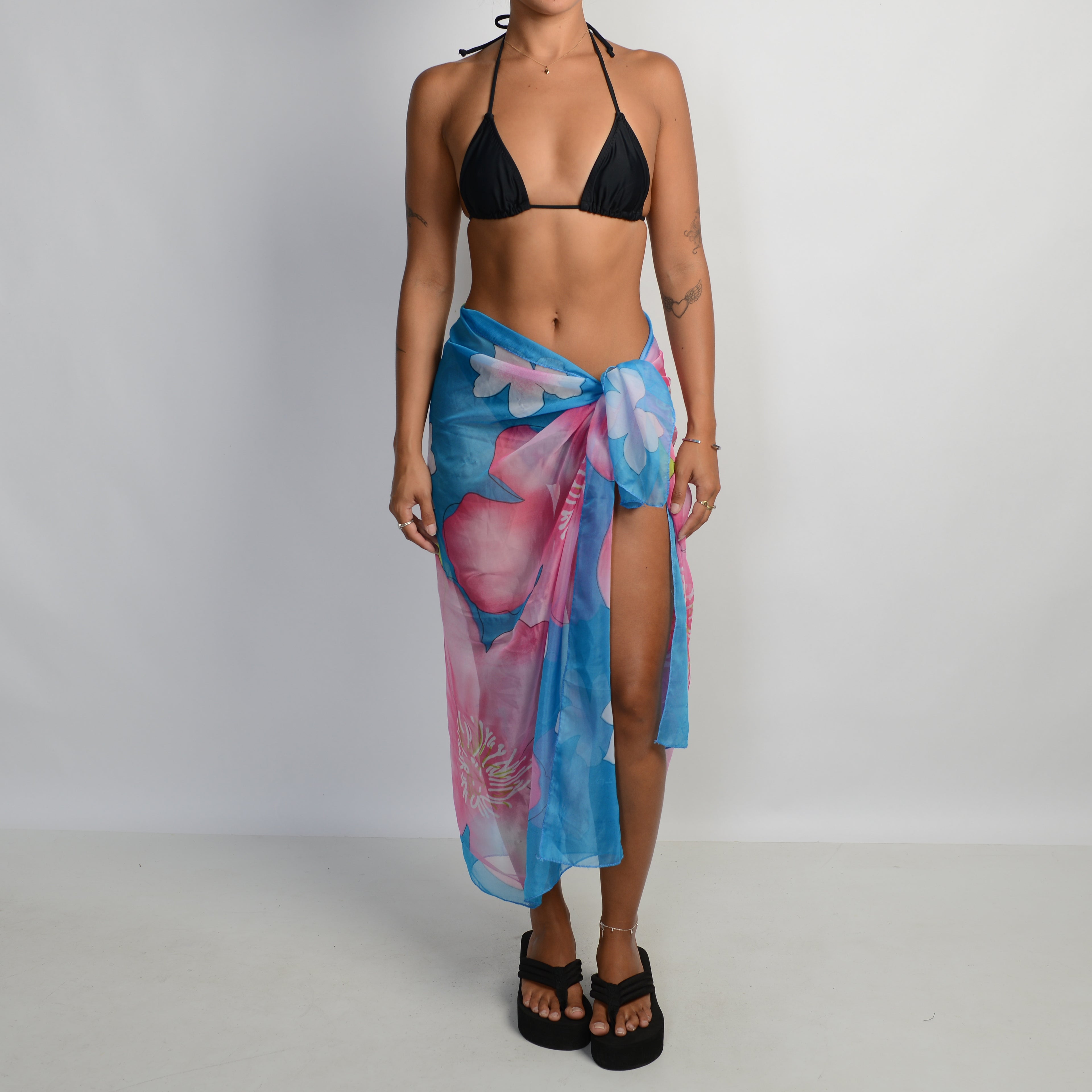 SHEER FLORAL SARONG